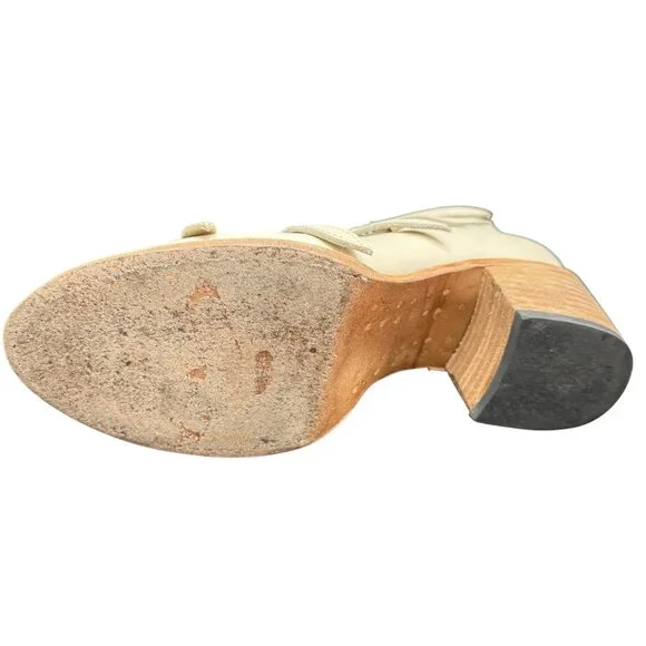 FREEBIRD Quinn Heeled Beige Leather Strap Sandals Women's Dust Bag & Box, Sz 8 - Picture 5 of 12